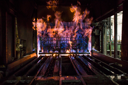 Metal Hardening Services in Plymouth, MI | RMT Woodworth - flaming-heat-treated-automotive-parts